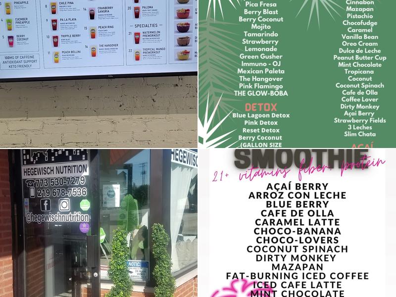 Hegewisch Nutrition Menu