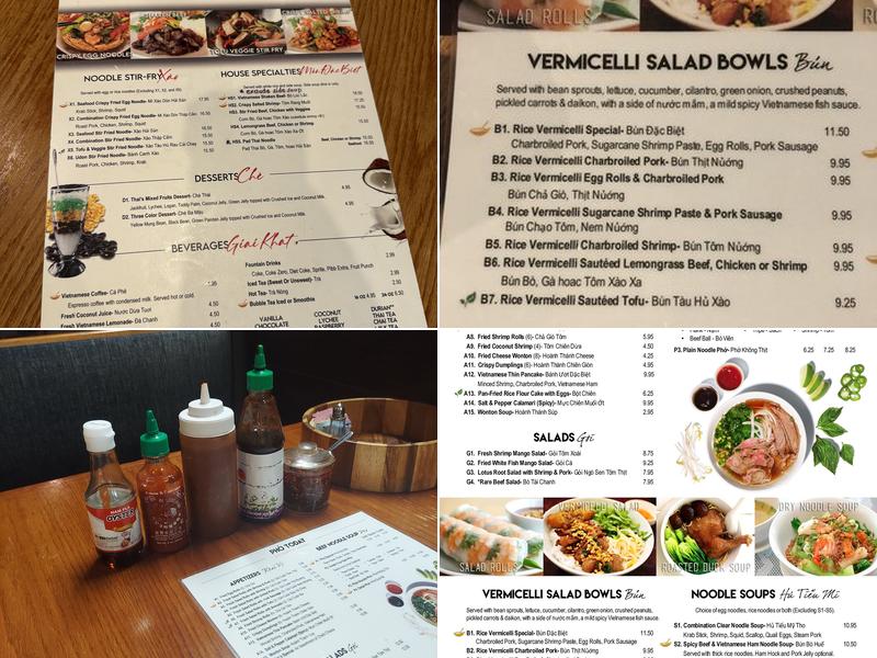 Phở Today Menu