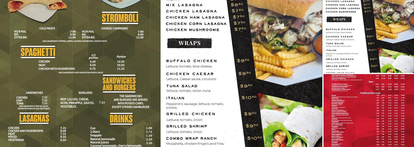 Pizza Stew Menu