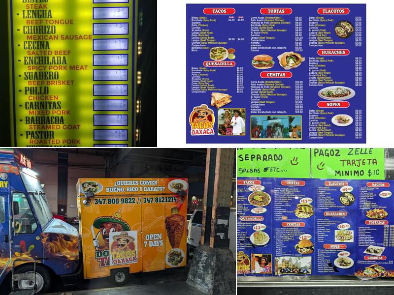 Tacos Oaxaca Menu