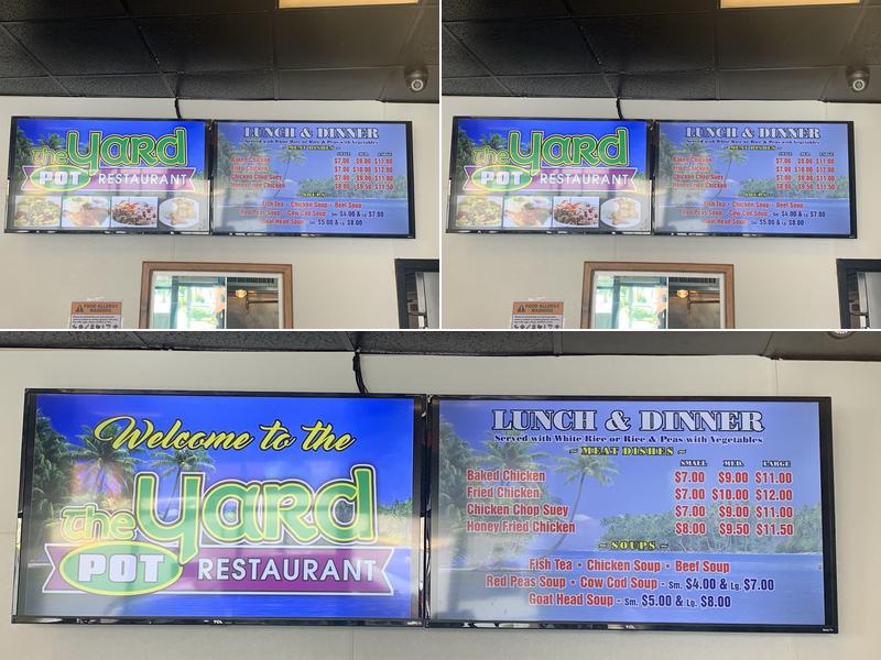 the yard pot Menu