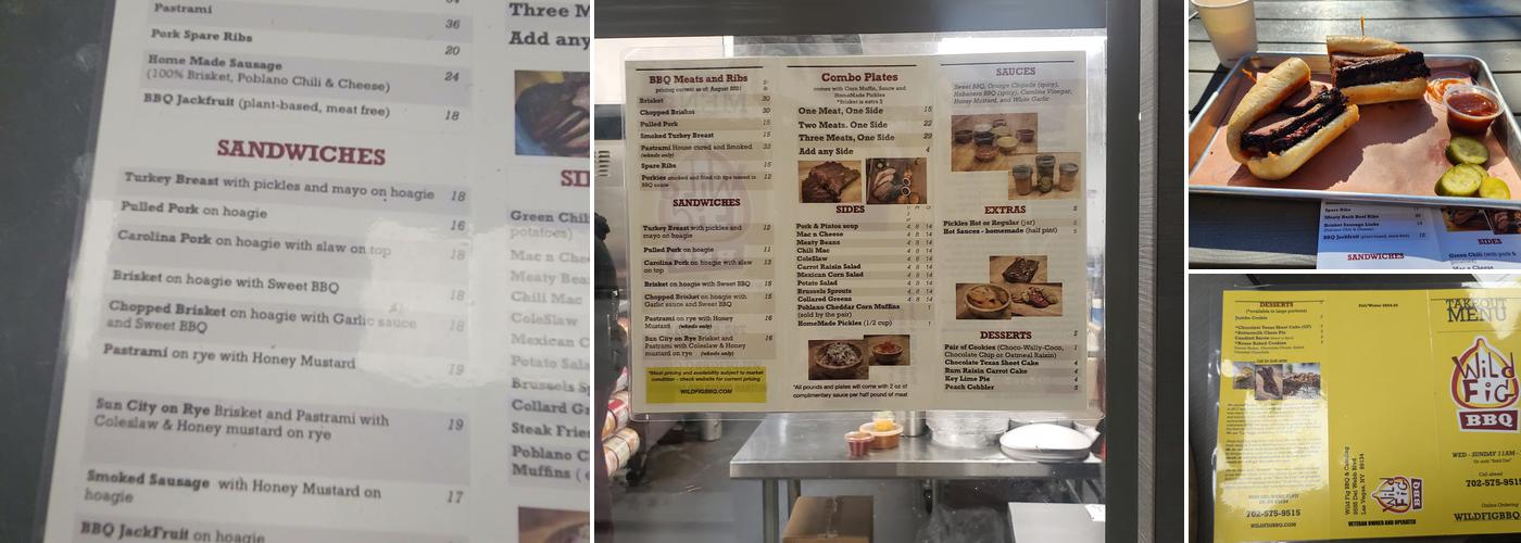 Wild Fig BBQ Menu