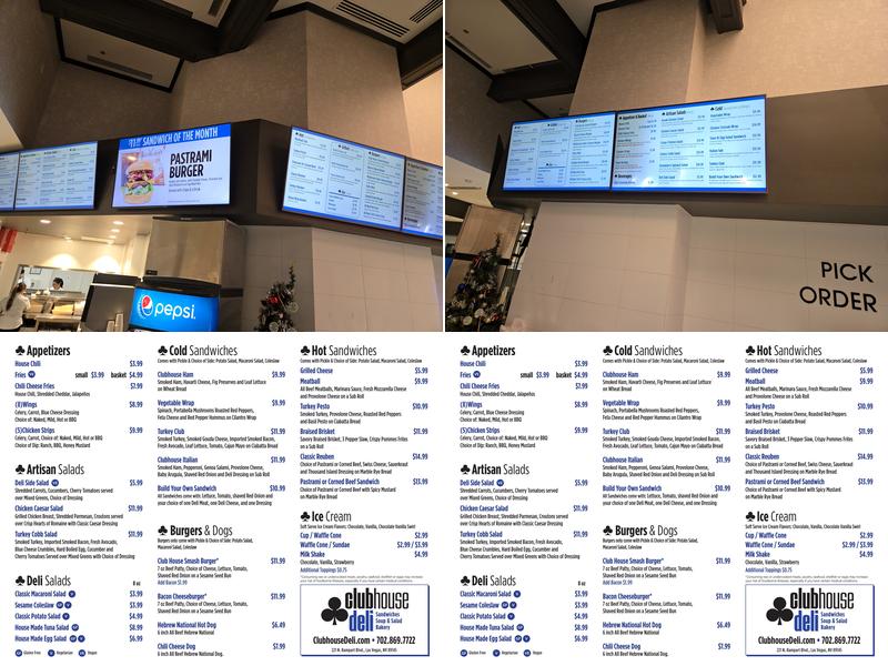Clubhouse Deli Menu