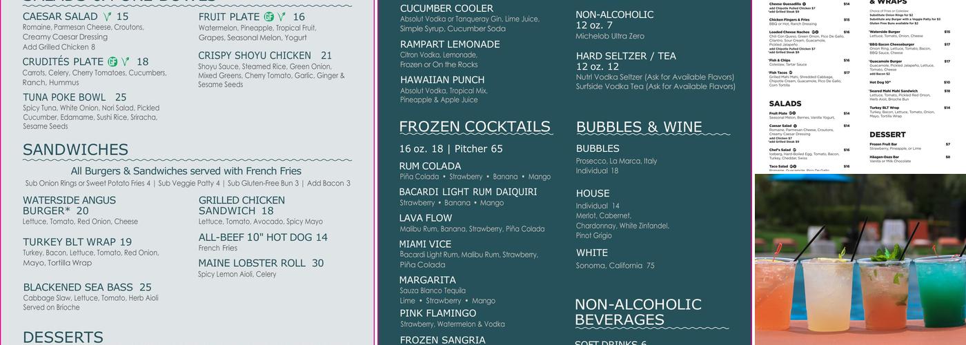 Waterside Café Menu