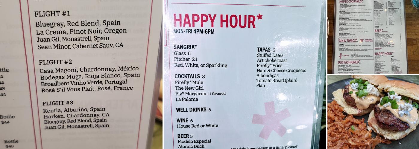 Firefly Tapas Kitchen + Bar Menu