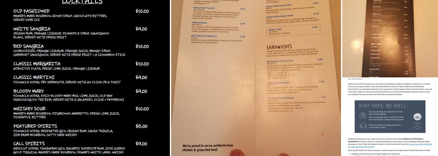 H-Bar at Hyatt House Menu