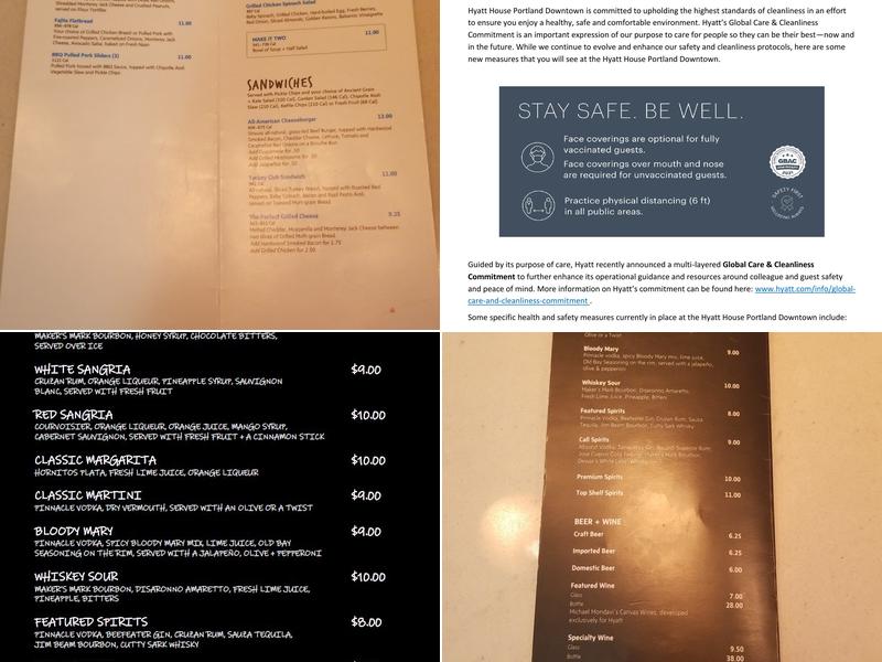 H-Bar at Hyatt House Menu