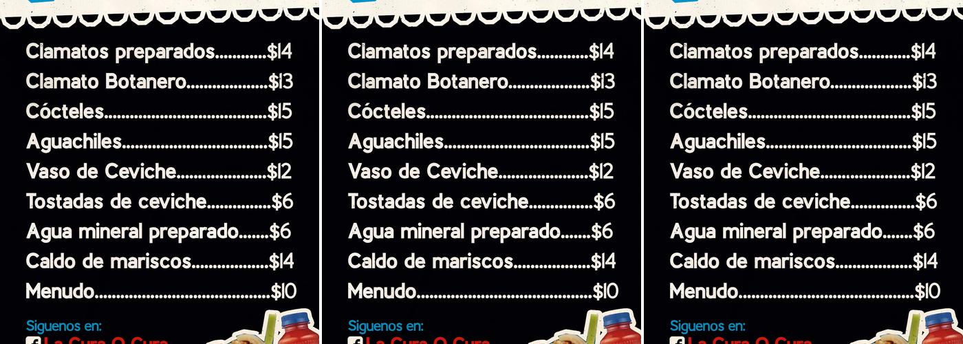 La Cura Q Cura Menu