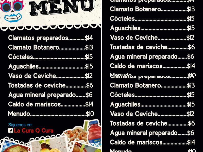 La Cura Q Cura Menu