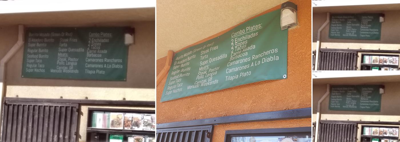 EL ASADERO TAQUERIA Menu