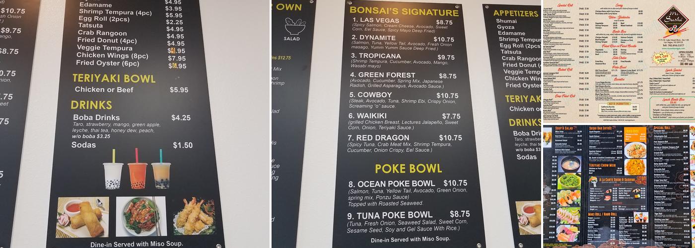 Mr.Sushi Menu