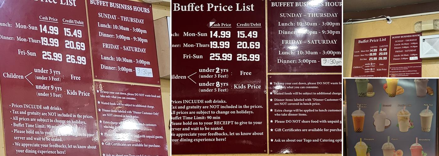 Buffet@Asia Menu