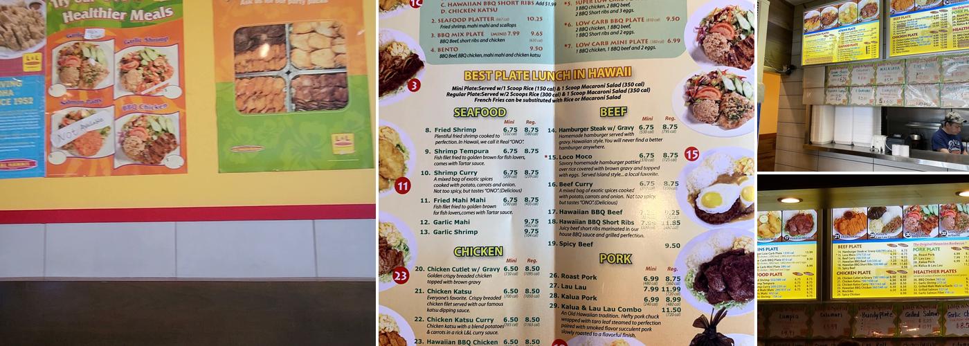 L&L Hawaiian Barbecue Menu
