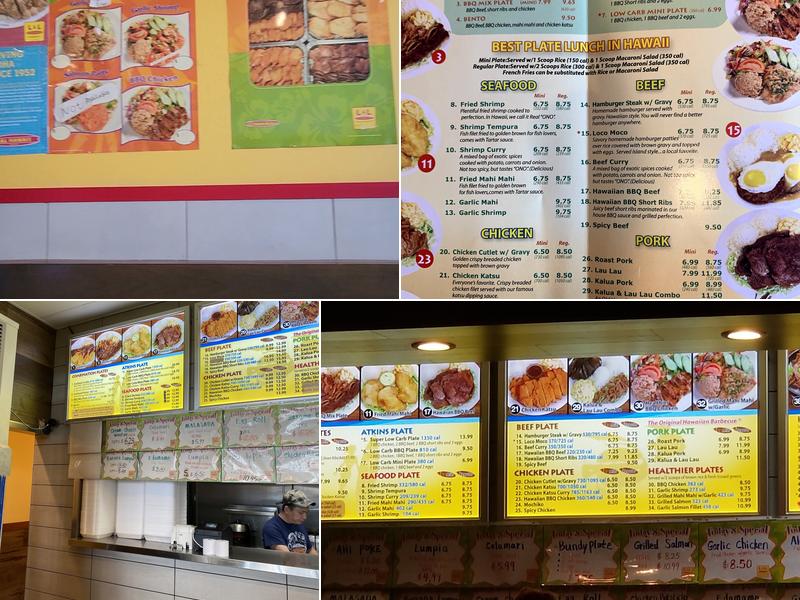 L&L Hawaiian Barbecue Menu