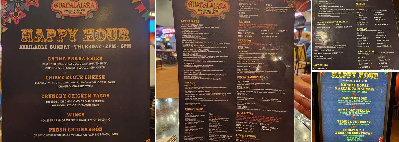 Guadalajara Menu