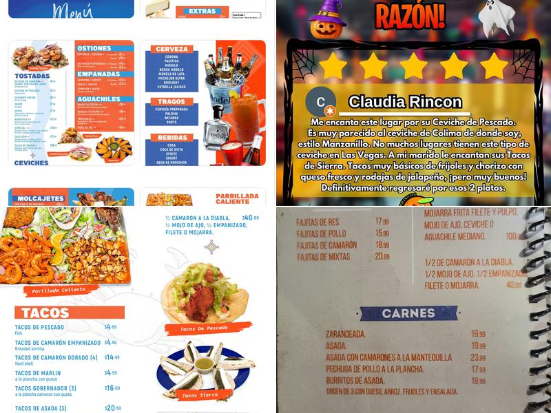 Mariscos El Cachetes Menu