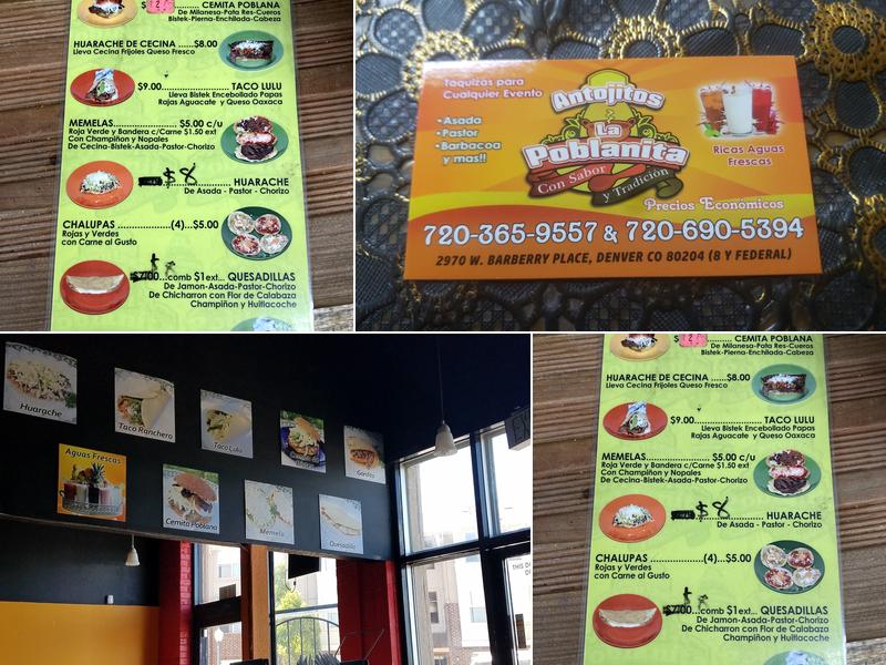 Antojitos La Poblanita Menu