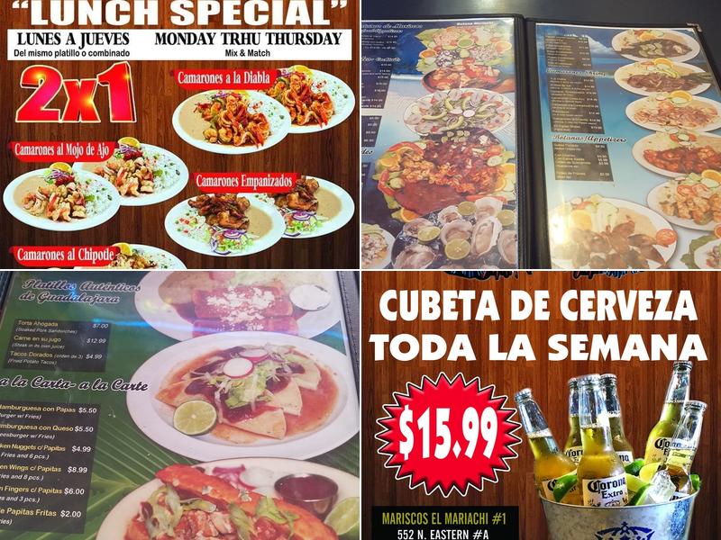 Mariscos El Mariachi Menu
