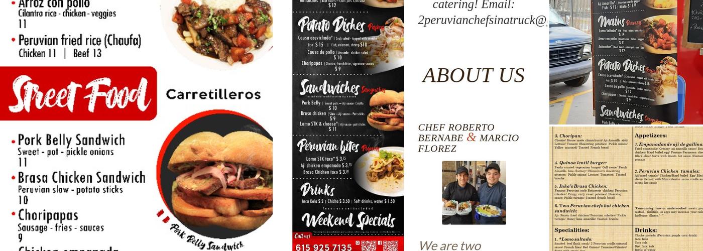 Two Peruvian chefs in a truck Menu