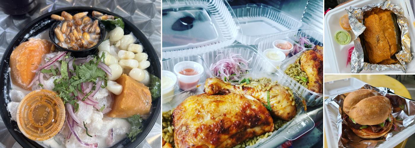 Two Peruvian chefs in a truck