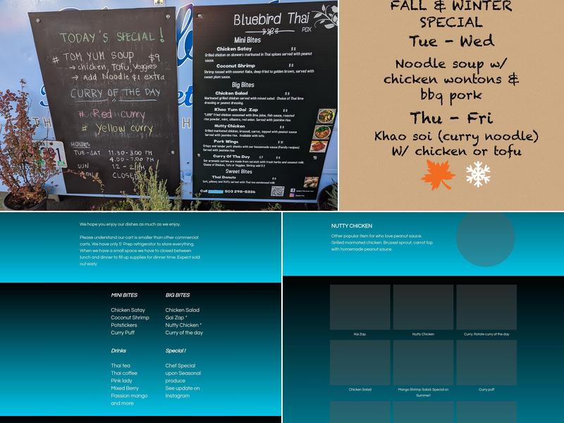 Bluebird ThaiPDX Menu