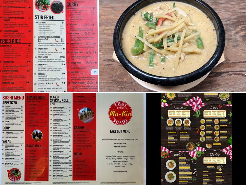 Makin Thai & Sushi Menu