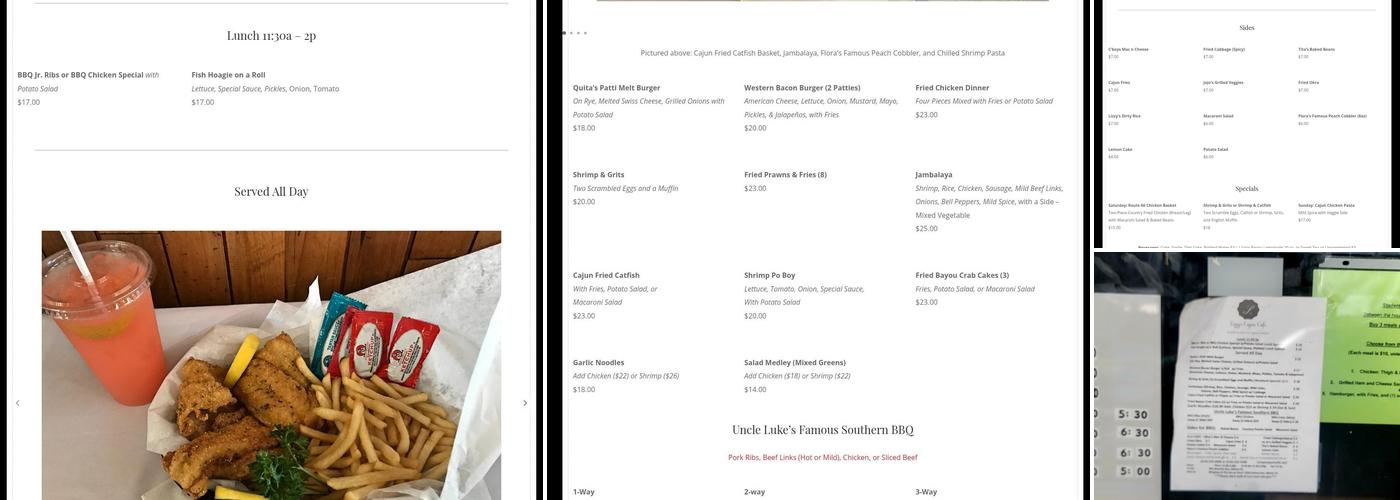 Lizzy's Cajun Cafe Menu