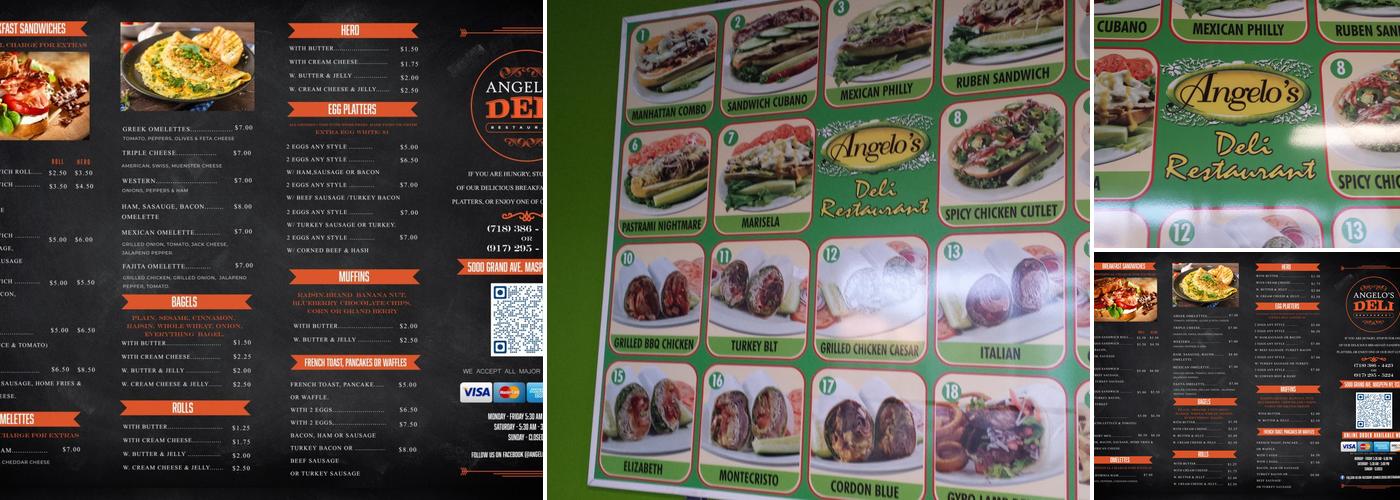 Angelo's Deli Restaurant Menu
