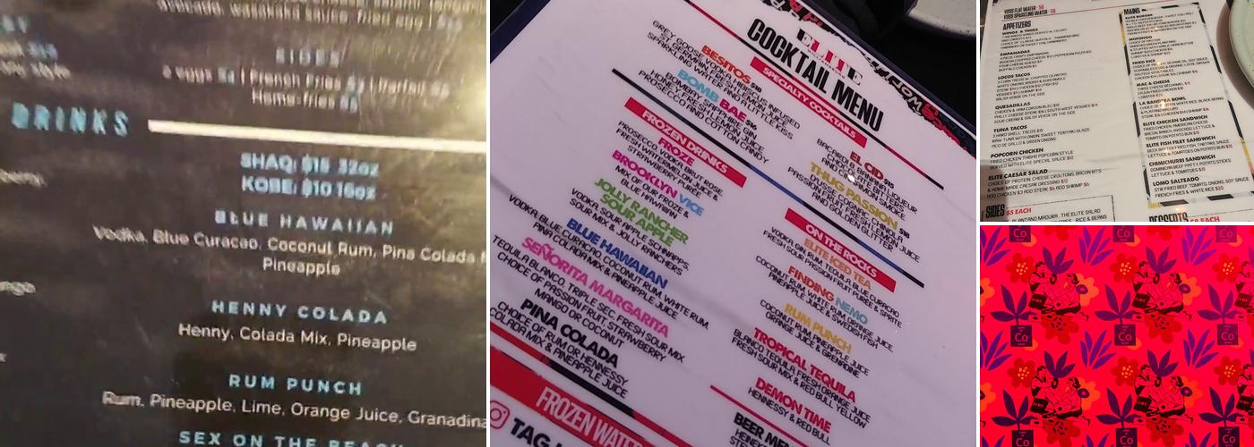 Elite Williamsburg Menu