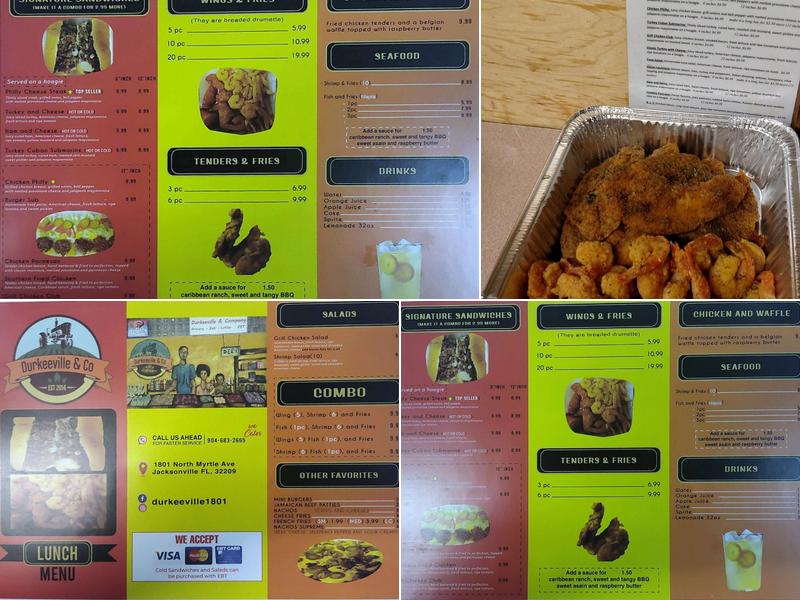 Durkeeville & Co Menu