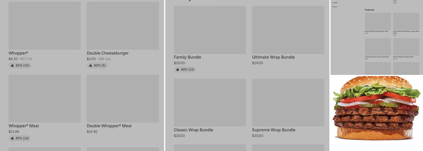 Burger King Menu