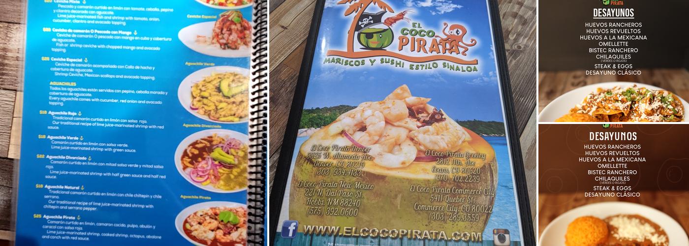 El Coco Pirata Menu