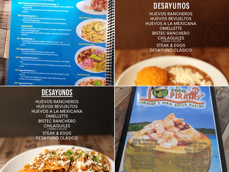 El Coco Pirata Menu