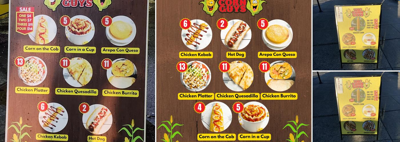 The Corn Guys Menu