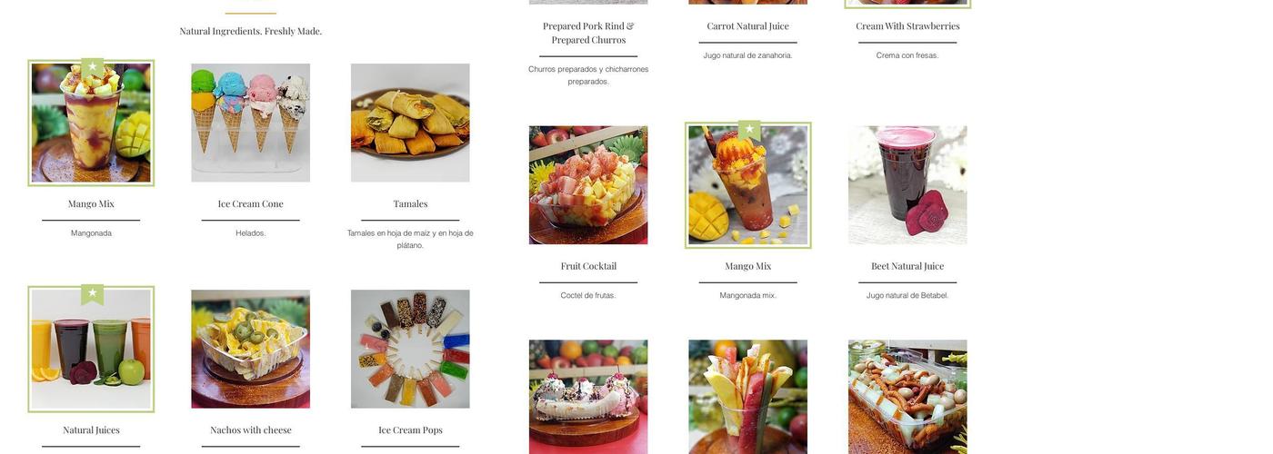 Alpha Neveria & Tamales Menu