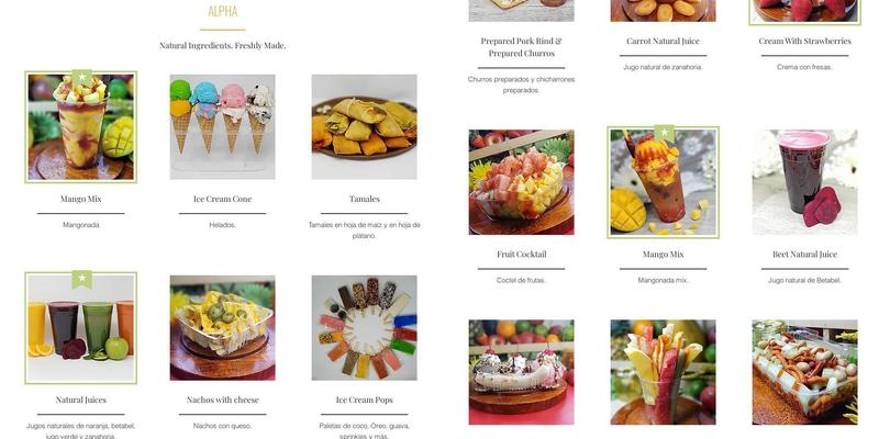 Alpha Neveria & Tamales Menu