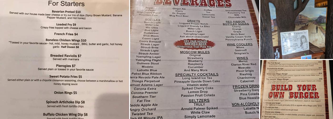 Wilderness Trail Menu