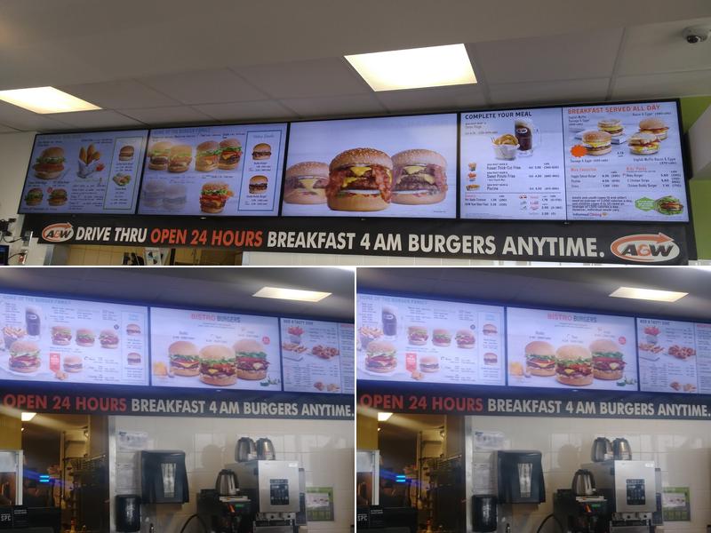 A&W Canada Menu