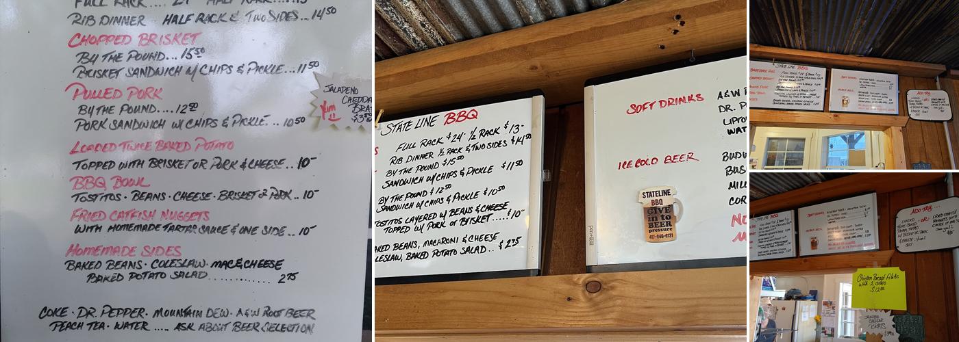 State Line BBQ Menu