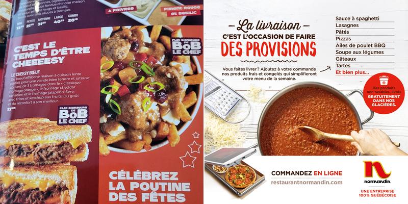 Restaurant Normandin Rochette Menu