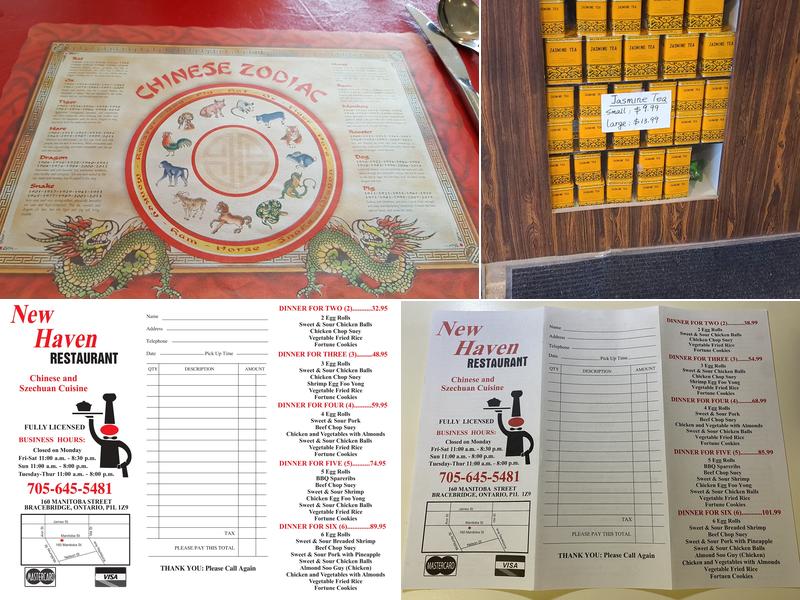 New Haven Restaurant Menu