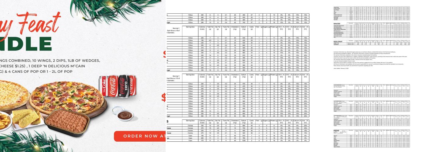 241 Pizza Menu