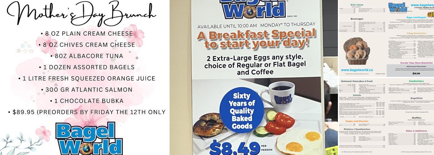 Bagel World Menu