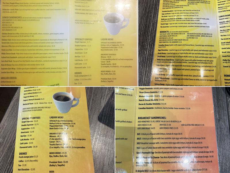 Our Spot Danforth Menu