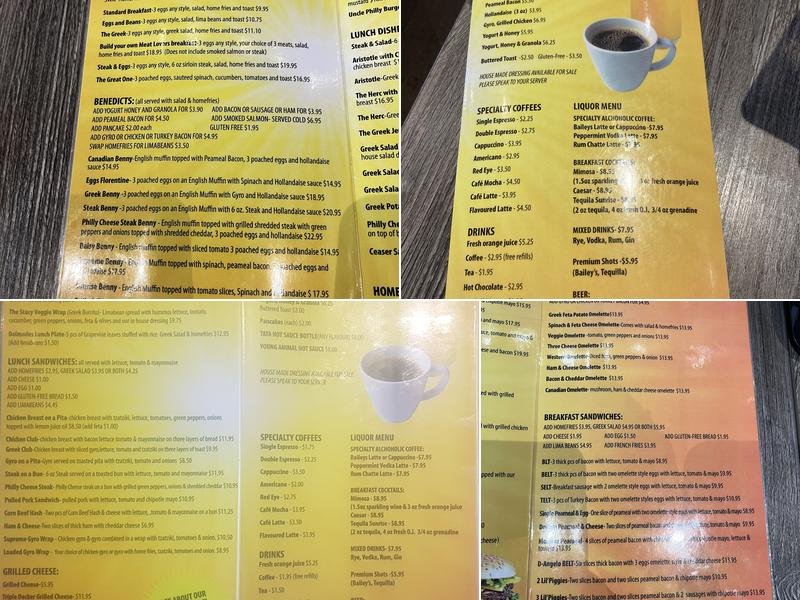 Our Spot Danforth Menu