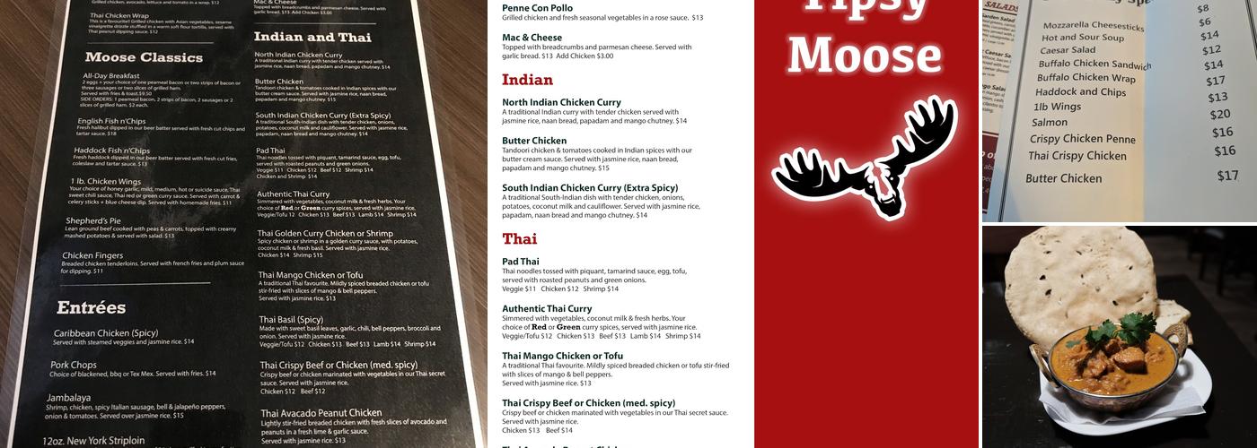 Tipsy Moose Pub Menu