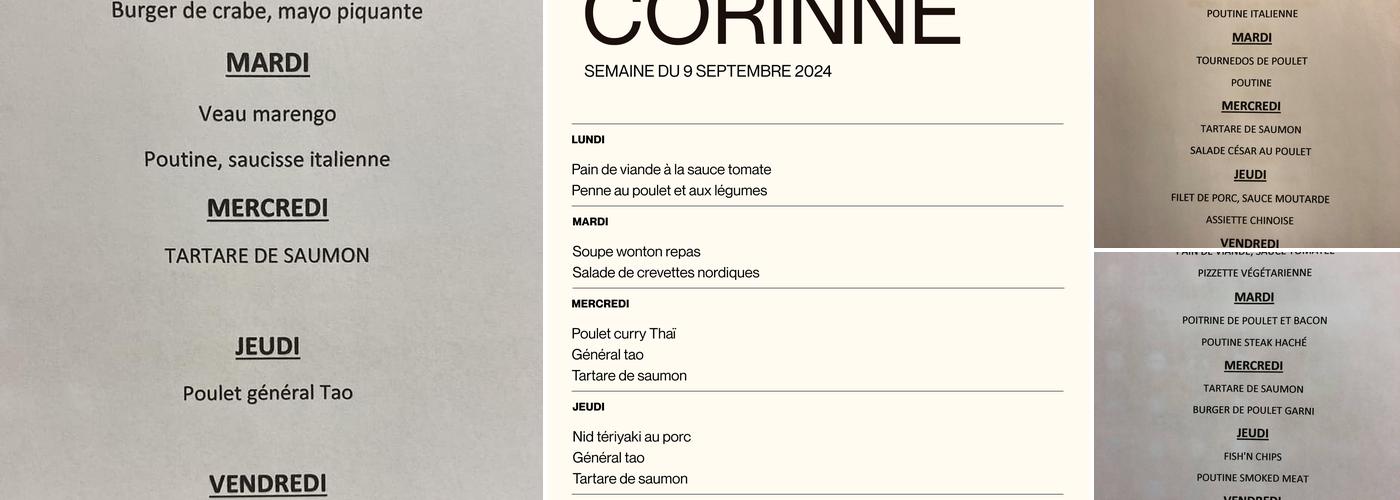 Café Corinne Menu