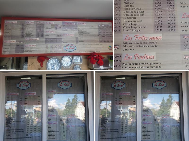 Casse-Croûte du Kent Menu