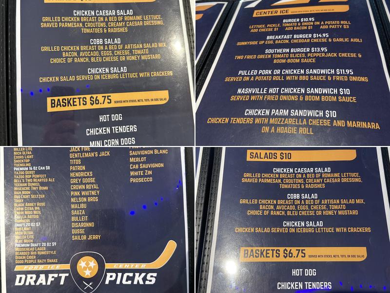 Draft Picks Menu