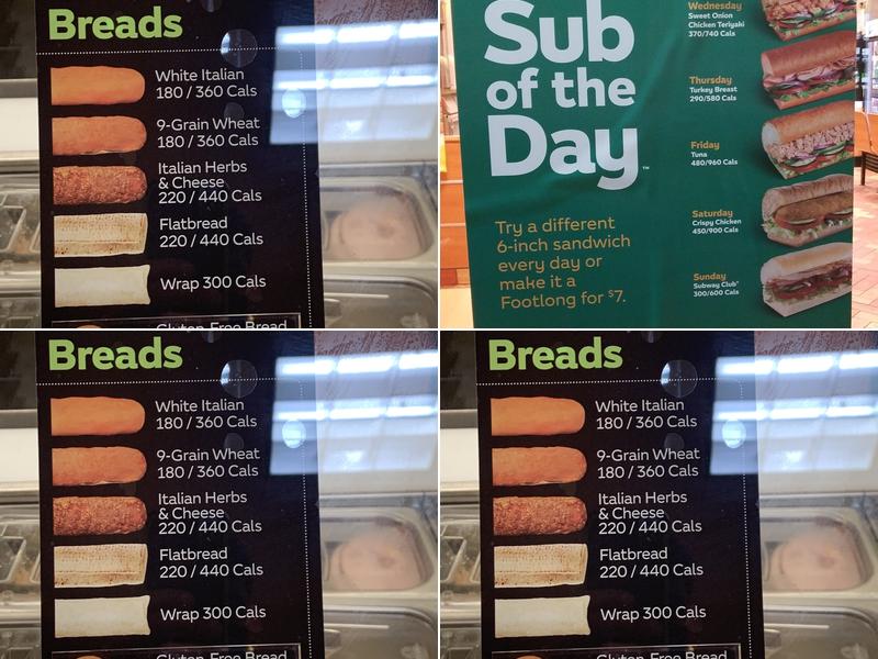 Subway Menu